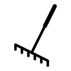 rake icon vector logo template