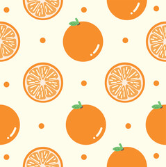 oranges illustration Seamless pattern background