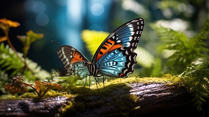 Beautiful orange butterfly insect, AI generated image