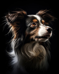 Naklejka premium Generated photorealistic portrait of the border collie