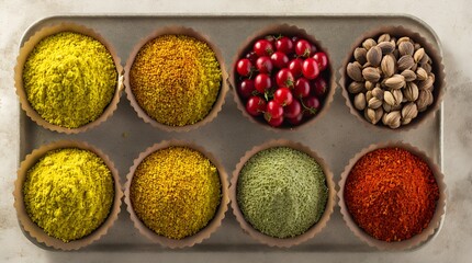 Indulge in the colorful nourishment of a captivating image showcasing a diverse selection of healthy foods