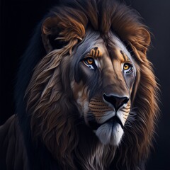 lion head portrait