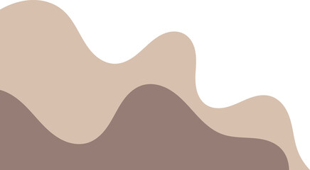 beige wavy corner. fluid corner illustration suitable for background, layout, banner.
