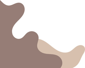 beige wavy corner. fluid corner illustration suitable for background, layout, banner.