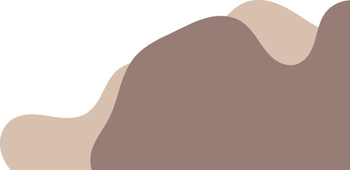 beige wavy corner. fluid corner illustration suitable for background, layout, banner.