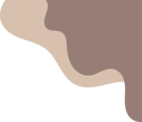 beige wavy corner. fluid corner illustration suitable for background, layout, banner.