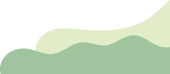 sage wavy corner. fluid corner illustration suitable for background, layout, banner.