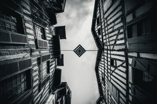 Architecture a colombage dans la ville de Troyes