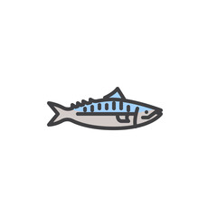 Sardine fish filled outline icon