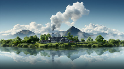 Green Industry Eco Power Factory Good environment Generative AI