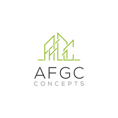 Modern Real Estate Building Logo Design, Construction Working Industry concept Icon. Residential contractor, General Contractor and Commercial Office Property business logos.