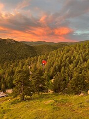 Mountain Sunset In Evergreen Colorado