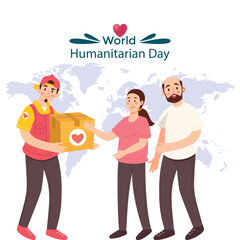 Free vector flat world humanitarian day illustration