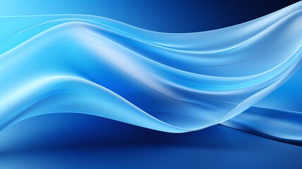 Obraz premium Abstract wavy blue background, 3d wallpaper. AI Generative