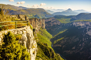 Mountain landscape, Verdon Gorge in France.