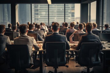 Obraz premium Many Business people busy working at office. Generative AI