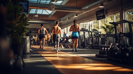 Fototapeta premium Fitness sport center indoor view