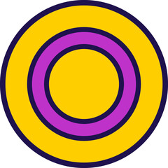 Intersex LGBT Pride Flag Festive Circle Badge