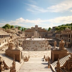 Ancient roman city, generative ai