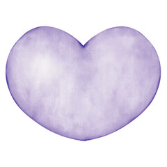 cute heart watercolor painting 