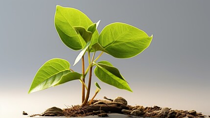 Little green Young Plant Growing In Sunlight