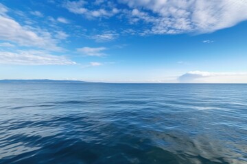 peaceful ocean view with serene waves and sky, perfect for meditation and reflection, created with generative ai