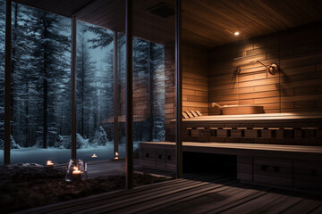 Home sauna design.ai generative
