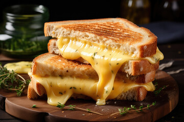 Sandwich with butter and cheese