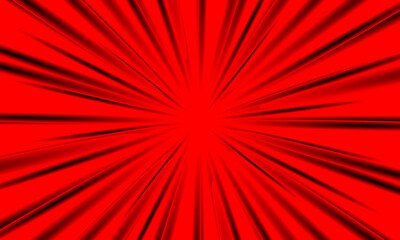 Abstract black line fast zoom speed on red background vector