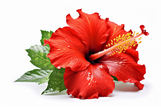 red hibicus flower or soeblacplant in the garden. Latin name is hibiscus rose sinensis.bunga kembang sepatu