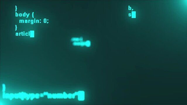 Programming code. Computer generated 3d render