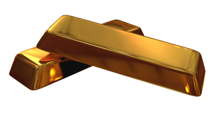 gold bars isolated