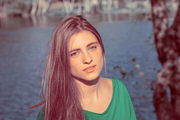 young girl portrait outdoor