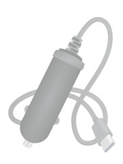 Grey car charger. vector illustration