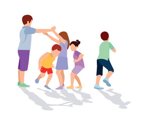 children playing in the schoolyard