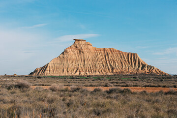 the desert of the Bardenas Reales in the Spanish province of NavarreBardenas Reales. Journey to the...