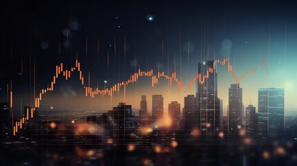 Fototapeta na wymiar Data stock market with dark background, illustration for product presentation and template design.