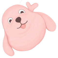 pink sea ​​lion isolated on a white background. 