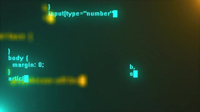 Programming code. Computer generated 3d render
