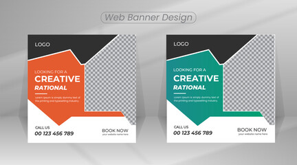 Simple Profile Design and Professional Banner Design