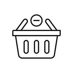 Remove From Cart Icons, vector stock illustration.