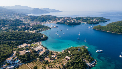 Fototapeta premium aerial view of a caribbean island