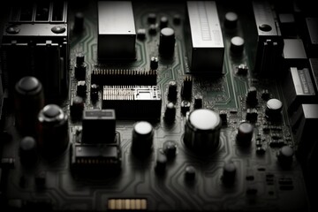 A Close Up View Of A Computer Motherboard