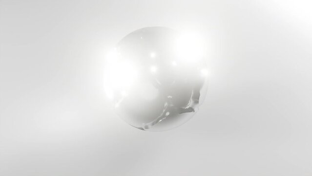 Silver sphere. Computer generated 3d render