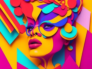 abstract background with bright colors and shapes