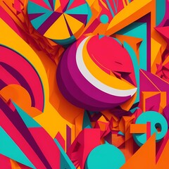 abstract background with bright colors and shapes