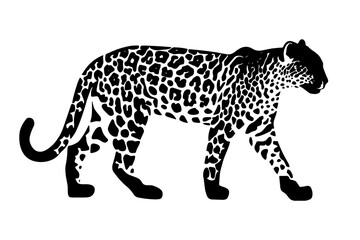 Jaguar silhouette isolated on white background. Vector illustration © Formatoriginal
