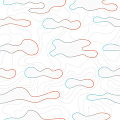 Abstract seamless pattern with smooth liquid shapes and lines
