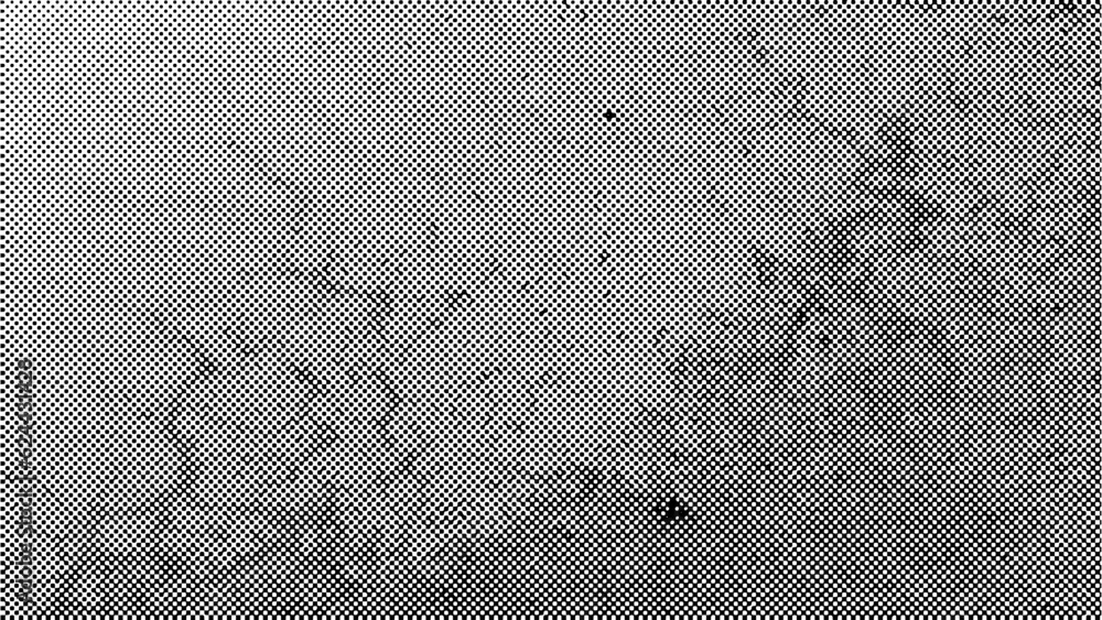 Poster natural subtle halftone vector texture overlay with fracture effect. 16x9 monochrome abstract splatt