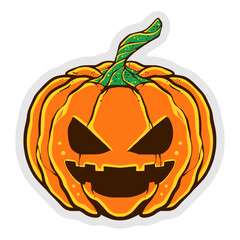 halloween pumpkin isolated on white